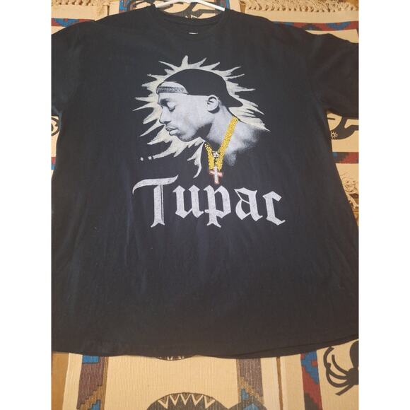 2Pac Tupac "Glory" Graphic Tee Black Hip Hop Rap Shirt Mens Sz XL - Picture 4 of 5